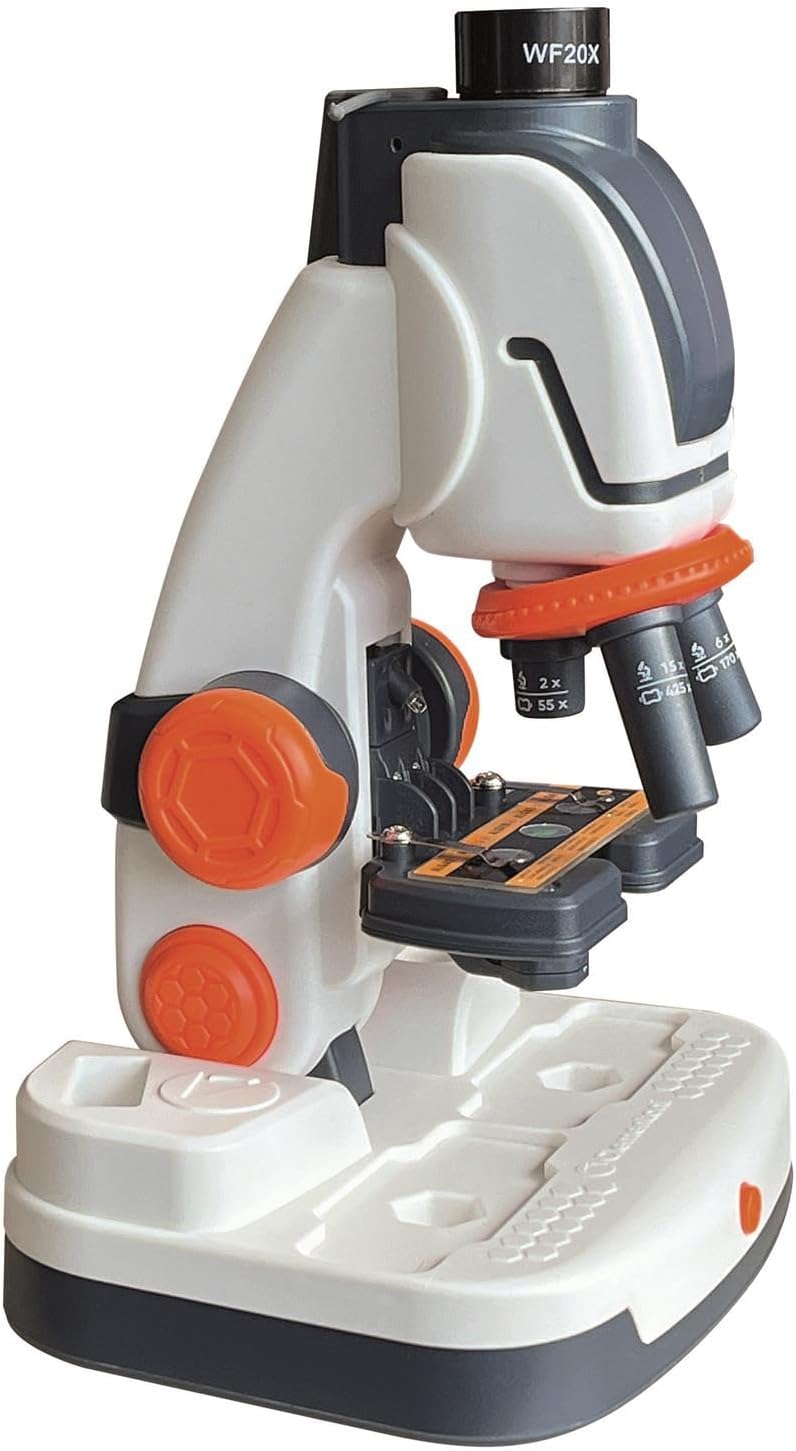 Clementoni Digital Microscope with WiFi – 2-in-1 Optical and Digital Microscope with Camera, App and Interactive Slides for Kids 8+